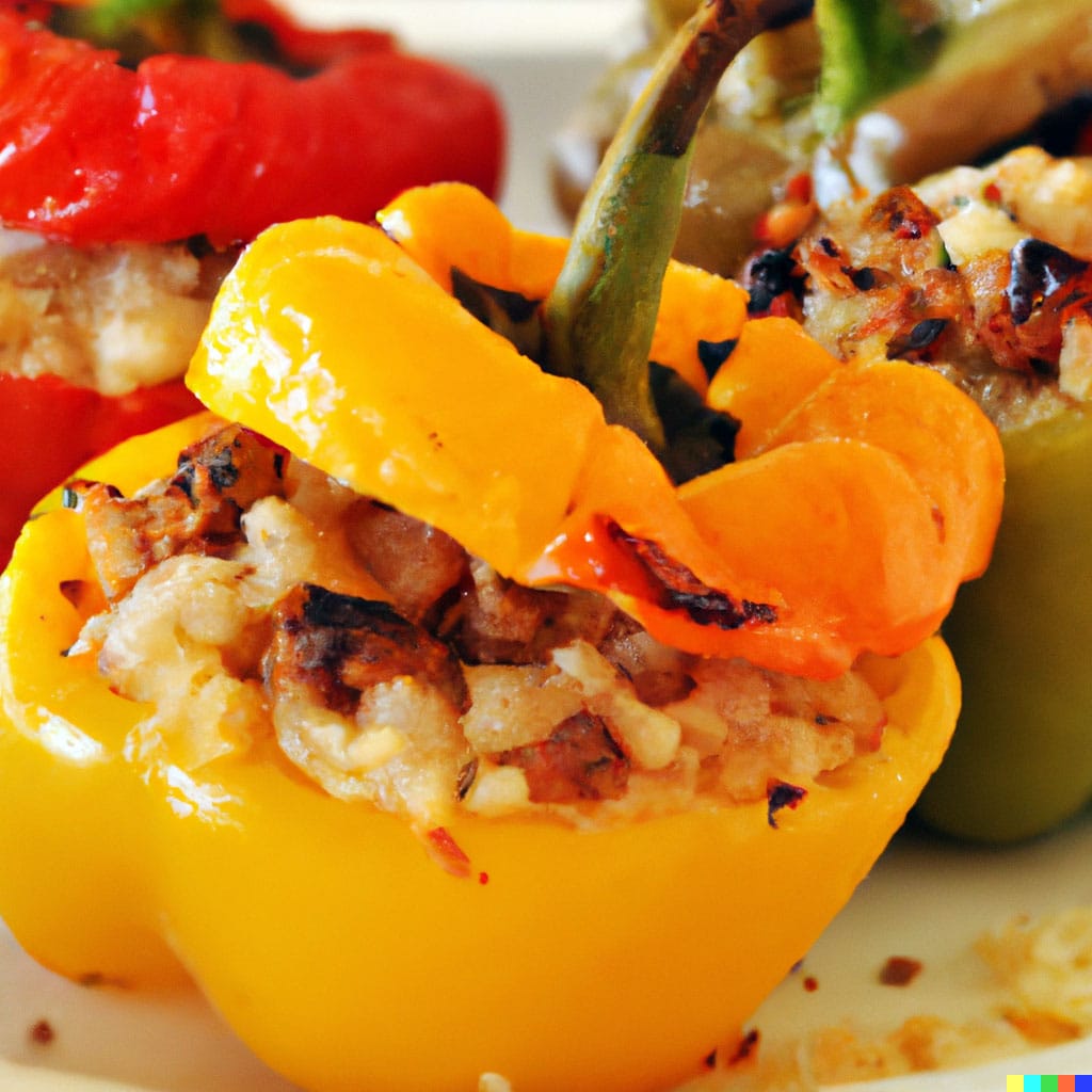 Home 4 Roasted Stuffed Bell Peppers