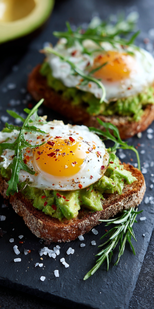 Avocado-Toast mit pochiertem Ei