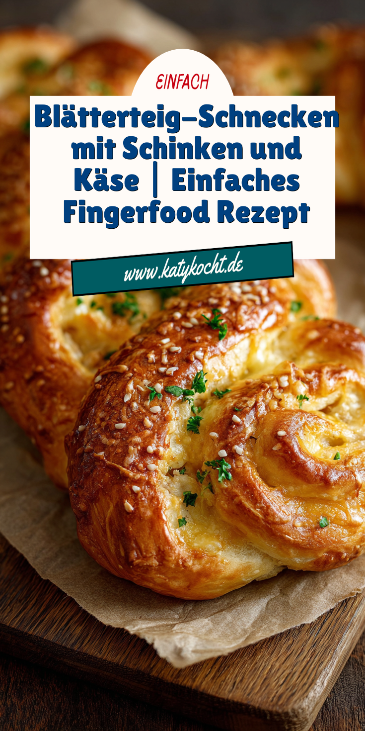 Blätterteig-Schnecken mit Schinken und Käse