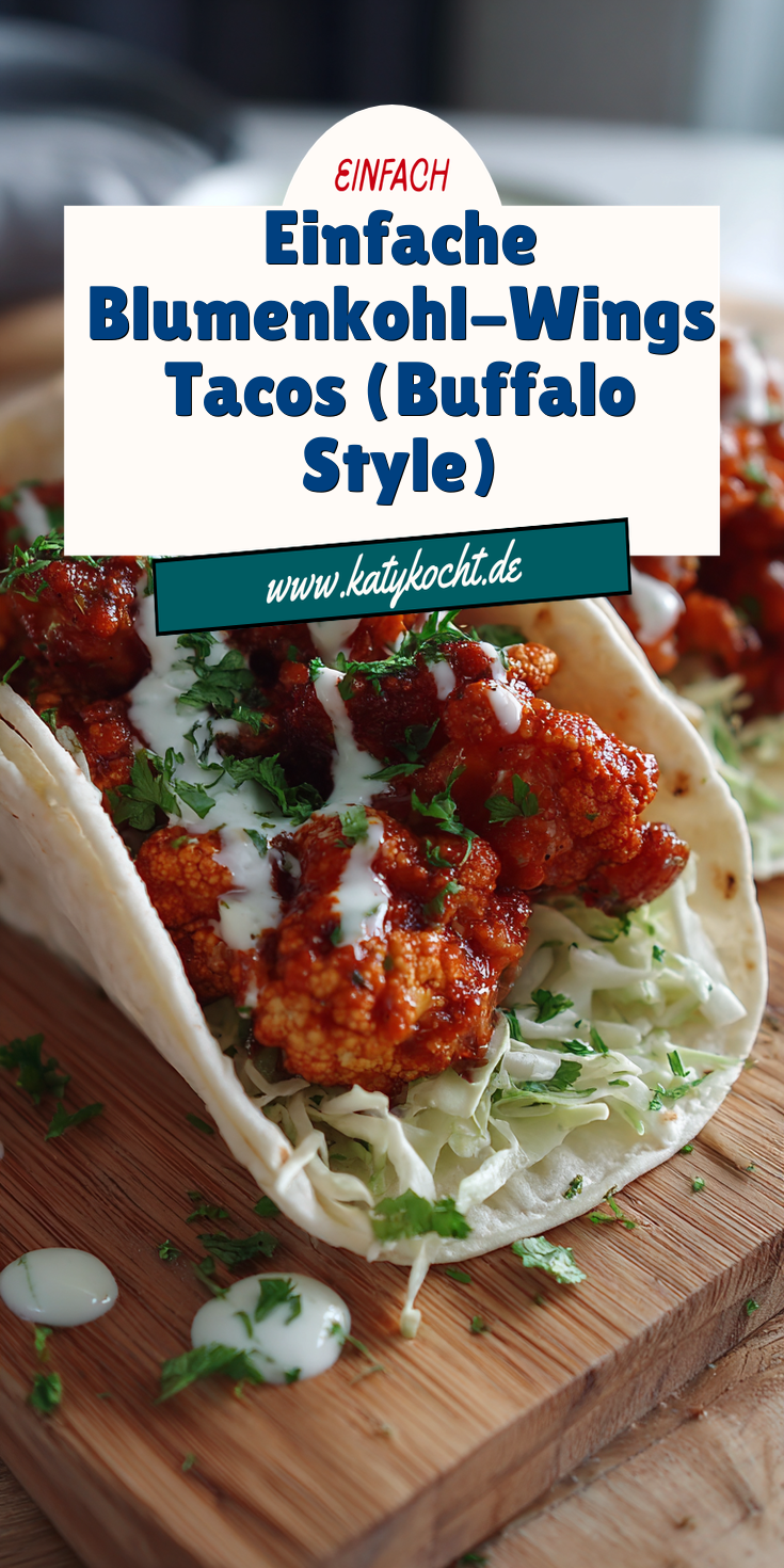 Blumenkohl 'Wings' Buffalo Style Tacos