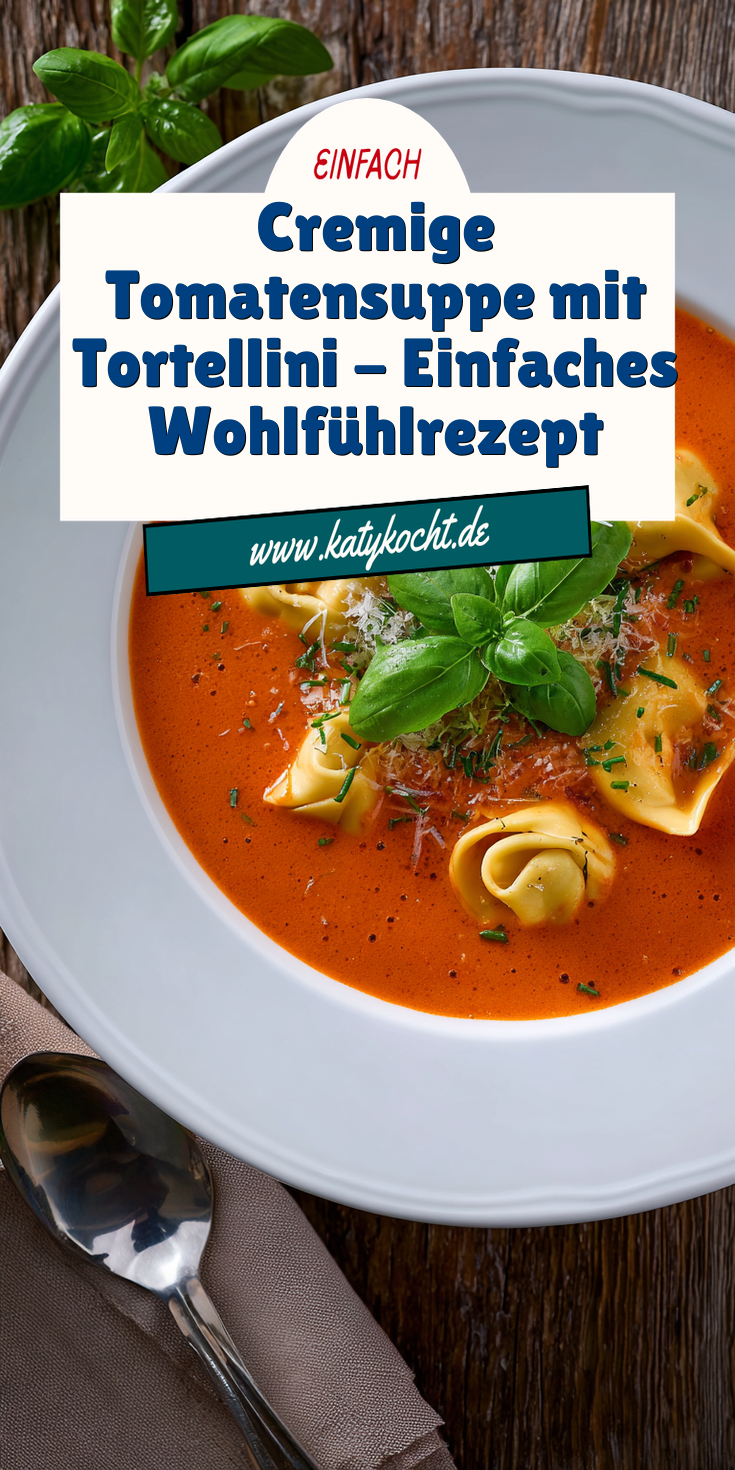 Cremige Tomatensuppe mit Tortellini