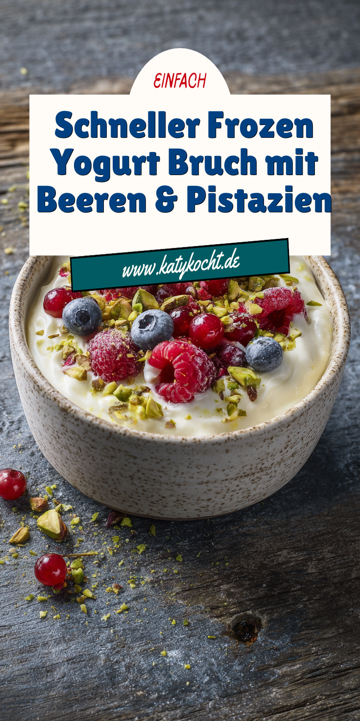 Gefrorene Joghurt-Rinde mit Beeren & Pistazien