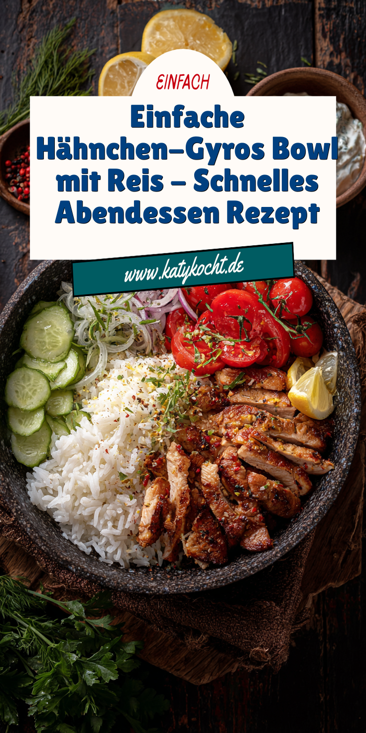 Hähnchen-Gyros-Bowl mit Reis