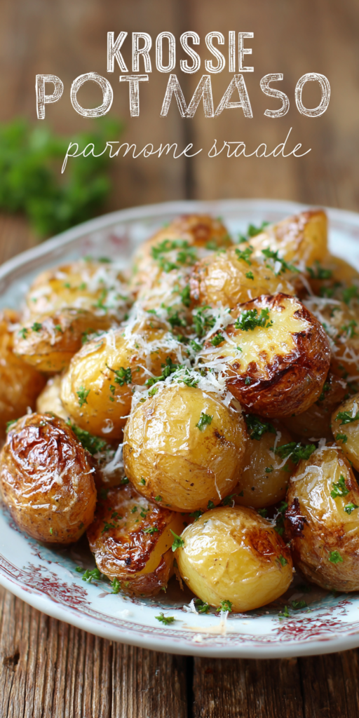 Knusprige Smashed Potatoes mit Parmesan