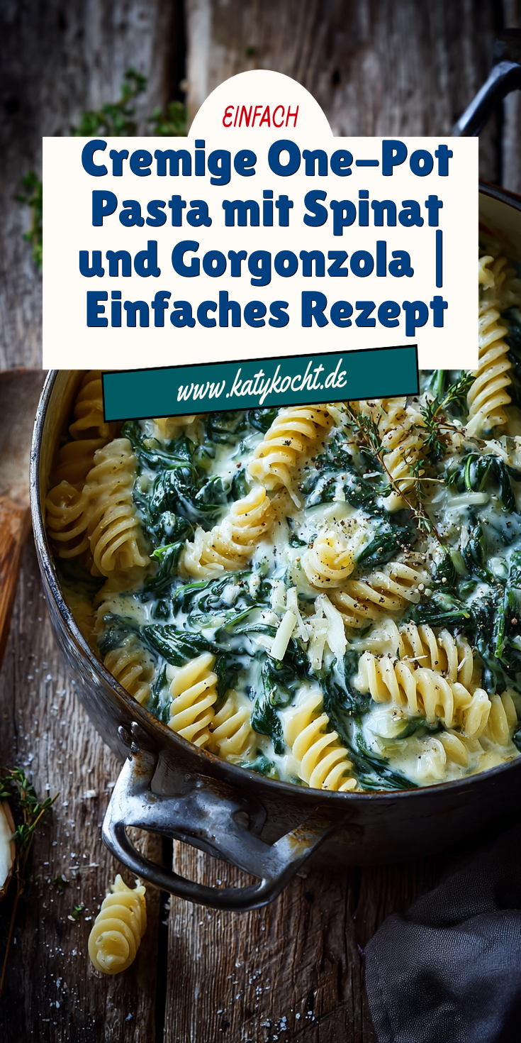 One-Pot Pasta mit Spinat und Gorgonzola