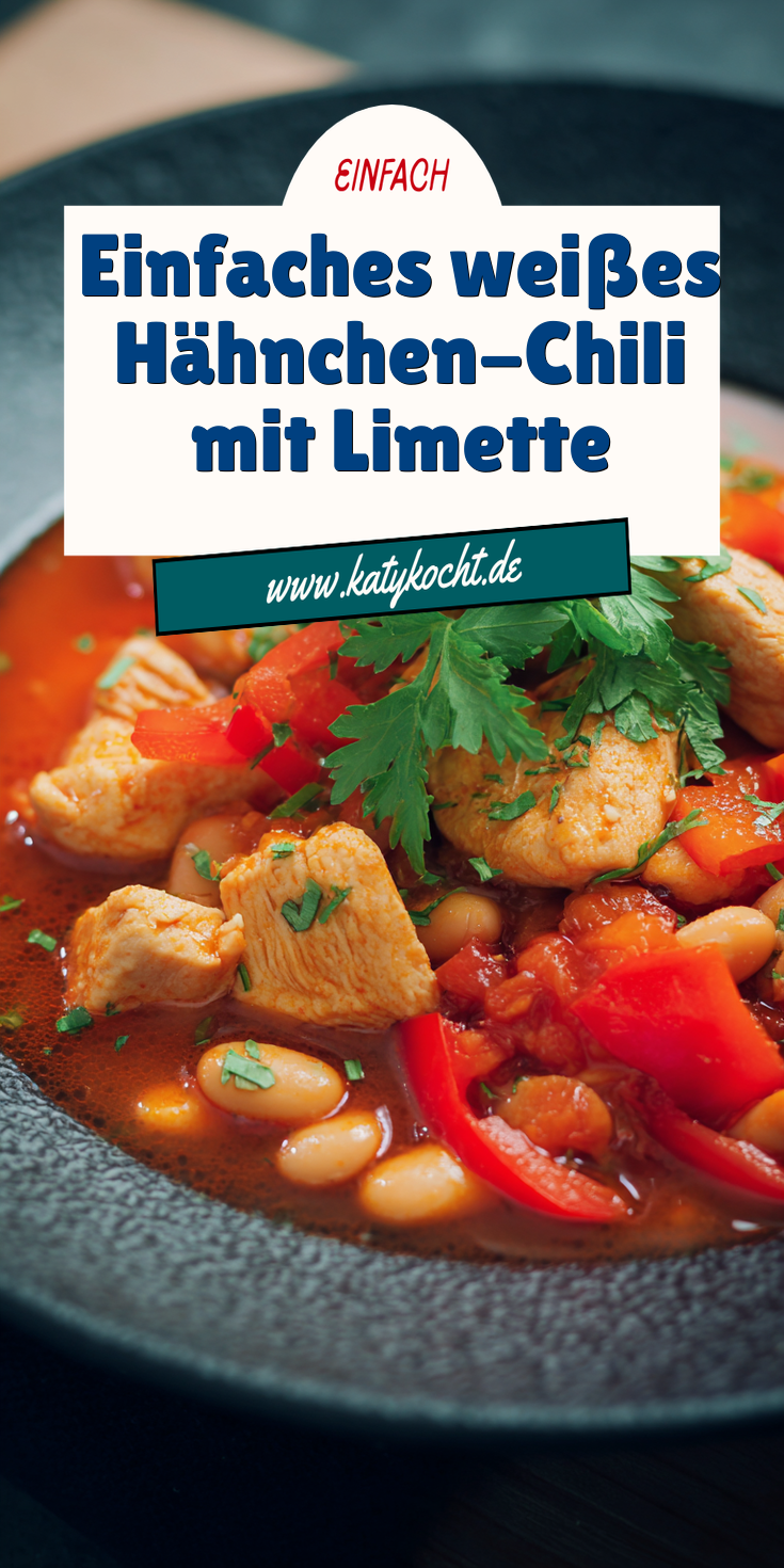 Weiße Hähnchen-Chili-Suppe mit Limette