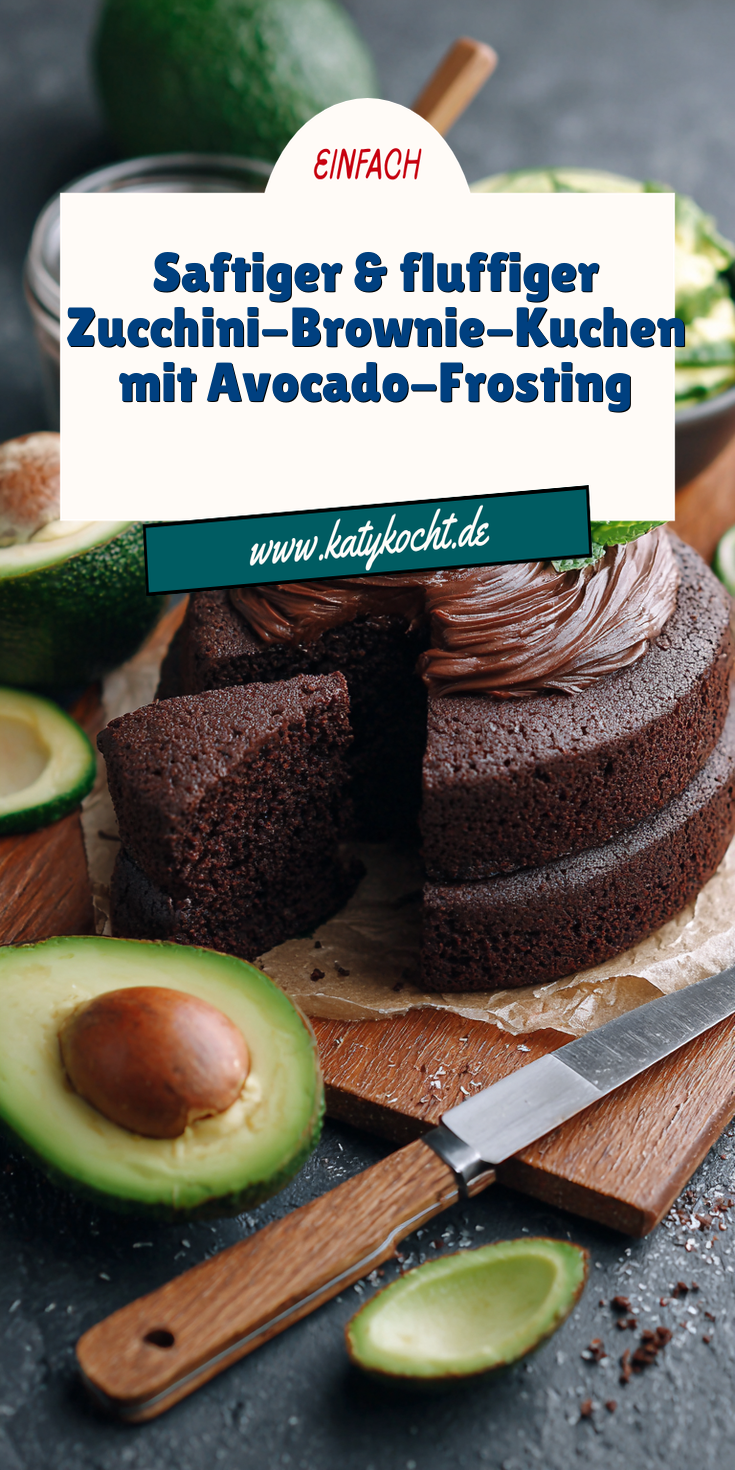 Zucchini-Brownie-Kuchen mit Avocado-Frosting