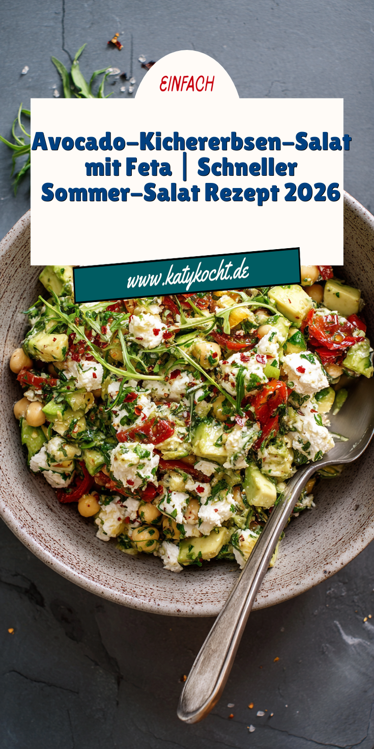 Avocado-Kichererbsen-Salat mit Feta | Schnelle Salate 2026