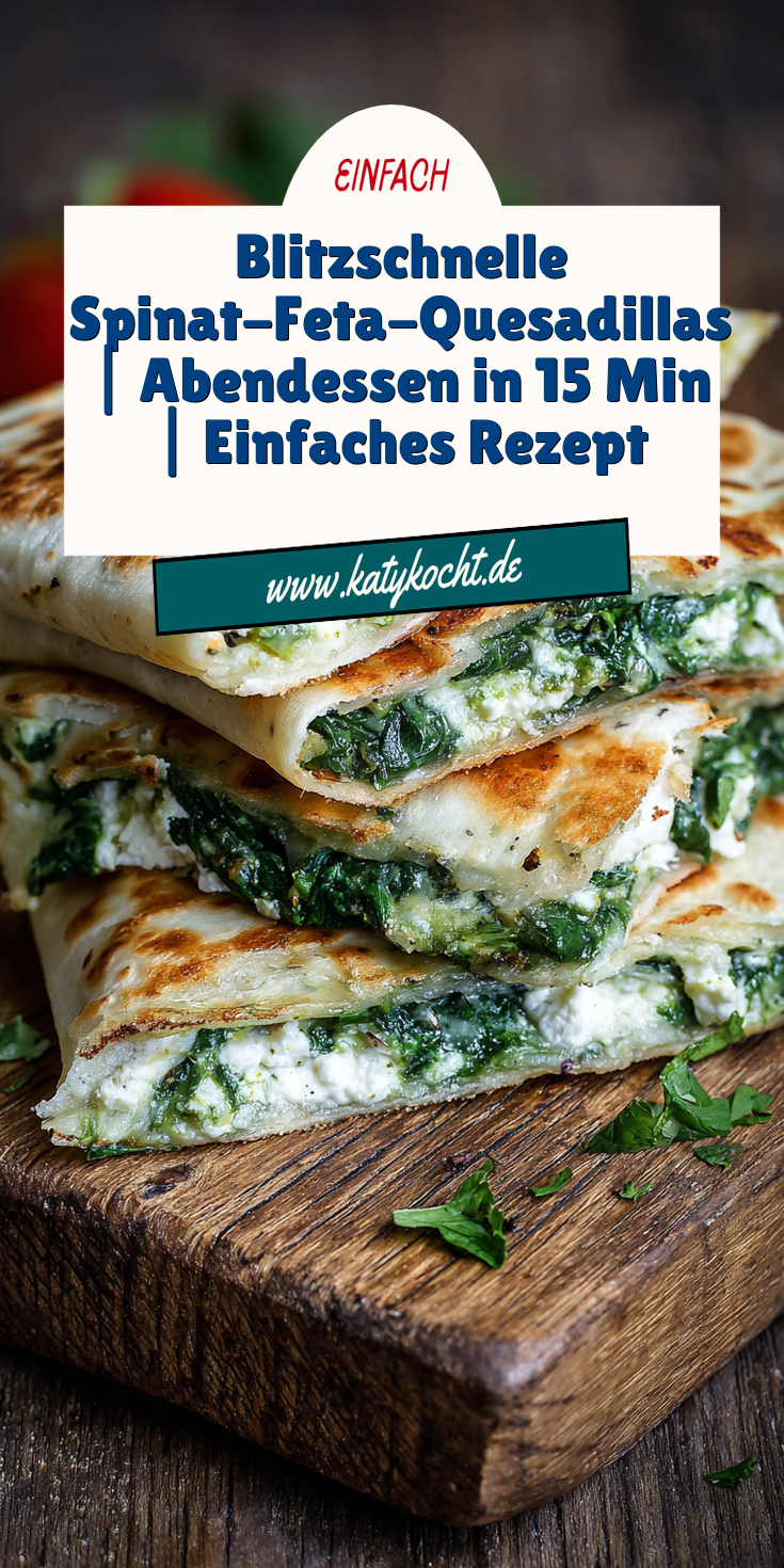 Blitzschnelle Spinat-Feta-Quesadillas | Abendessen in 15 Min 2026