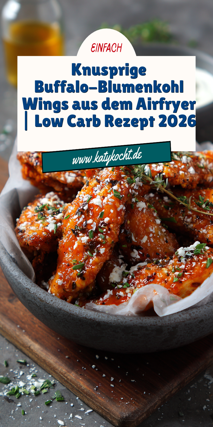 Buffalo-Blumenkohl Wings aus dem Airfryer | Low Carb Snacks 2026