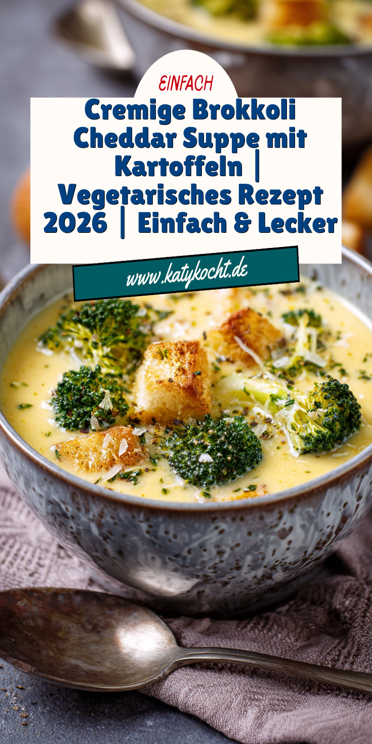 Cremige Brokkoli-Suppe mit Cheddar & Kartoffeln | Vegetarisch 2026