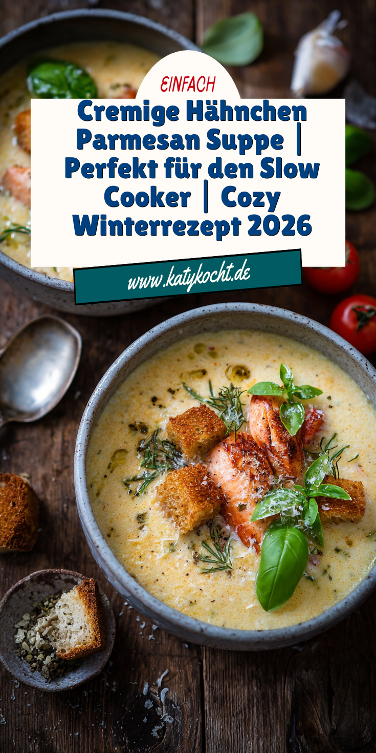 Cremige Hähnchen-Parmesan-Suppe (Slow Cooker geeignet) | Winter 2026