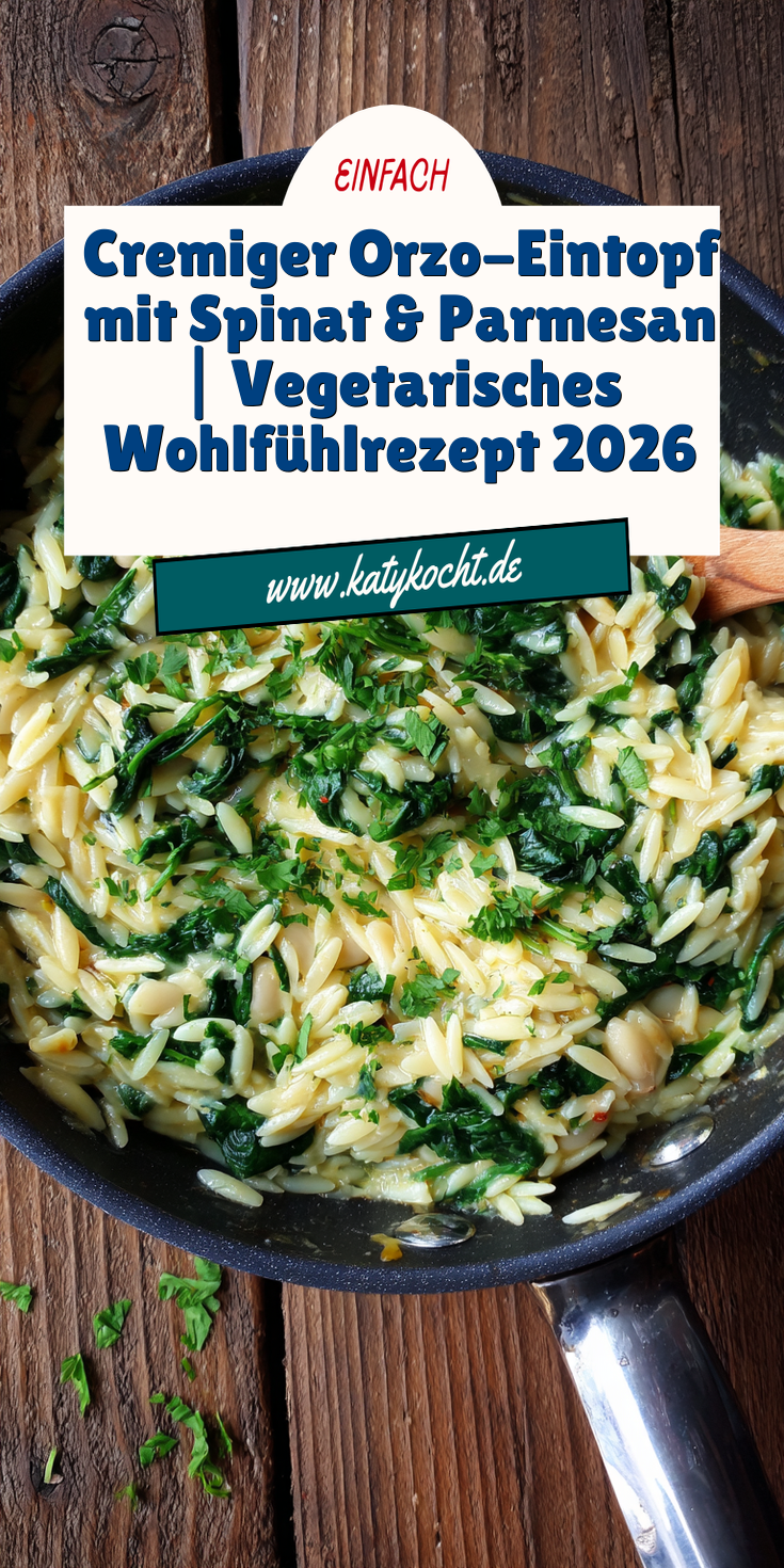 Cremiger Orzo-Eintopf mit Spinat & Parmesan | Vegetarisch 2026