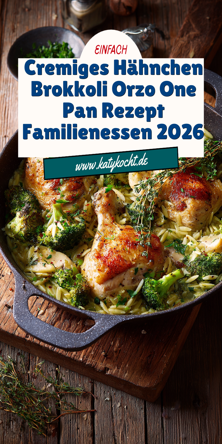 Cremiges Käse-Hähnchen-Brokkoli-Orzo (One Pan) | Familienrezepte 2026