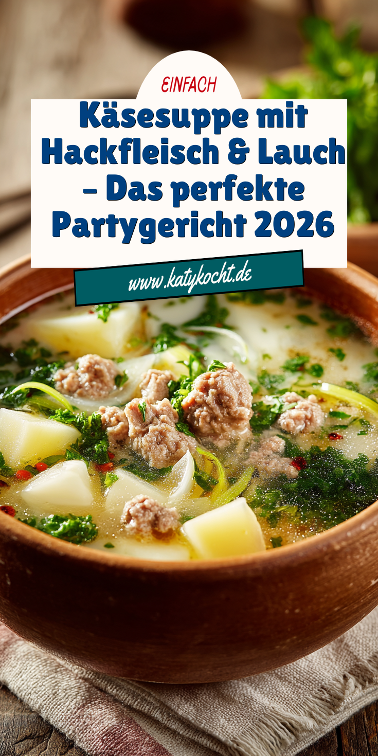 Die ultimative Käsesuppe mit Hackfleisch & Lauch | Party Rezepte 2026
