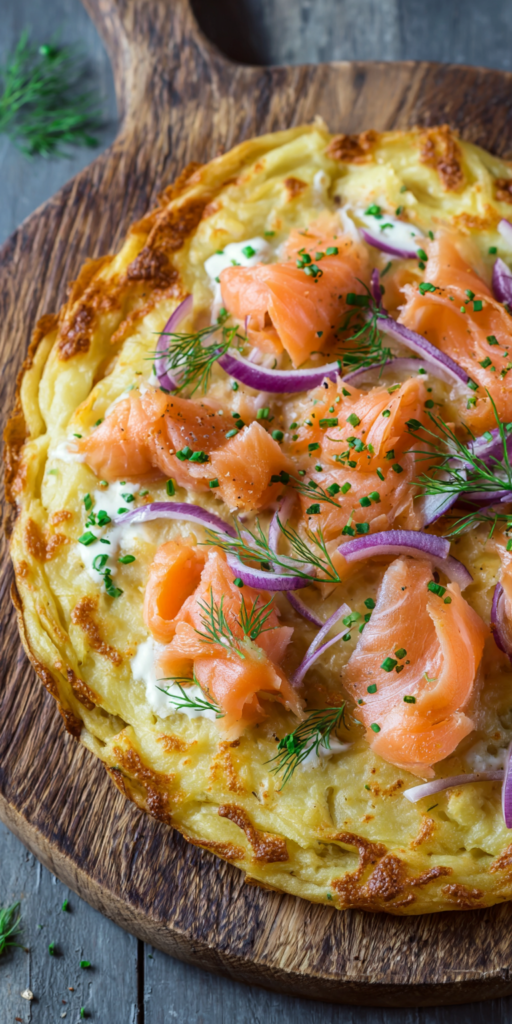 Einfache Kartoffelpizza mit Räucherlachs | Glutenfrei & Lecker 2026