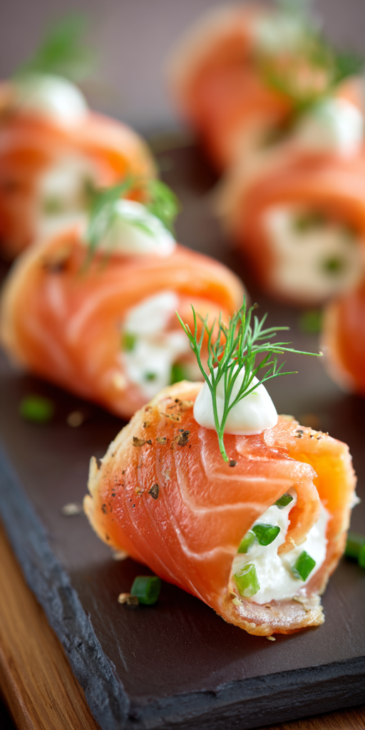 Frischkäse Roll-Ups mit Lachs & Schnittlauch | Low Carb Snack 2026