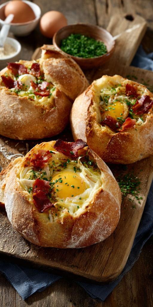 Gefüllte Frühstücksbrötchen mit Ei & Schinken | Sonntagsfrühstück 2026