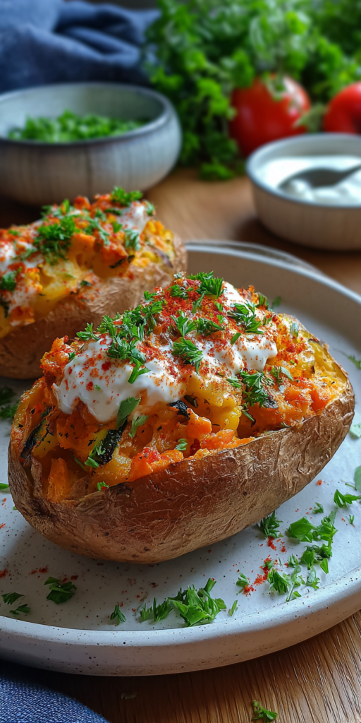 Gefüllte Ofenkartoffel (Kumpir Art) mit Sour Cream | Vegetarisch 2026