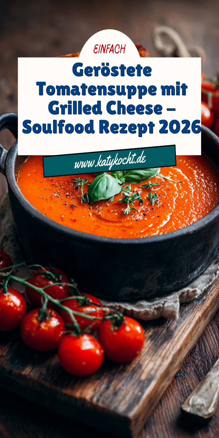 Geröstete Tomatensuppe mit Grilled Cheese Sandwich | Soulfood 2026