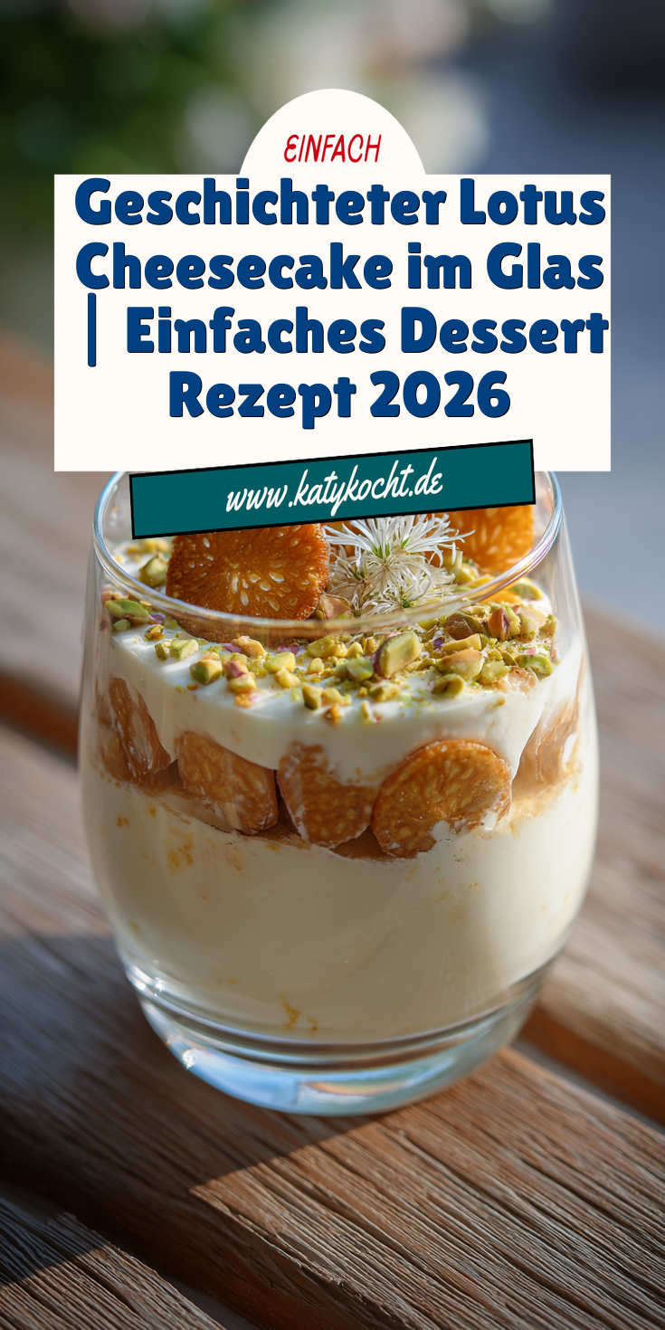 Geschichtetes Lotus Cheesecake Dessert im Glas | 2026