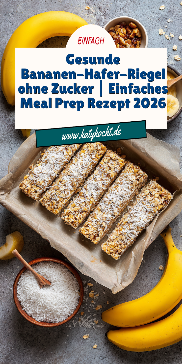 Gesunde Bananen-Hafer-Riegel ohne Zucker | Meal Prep 2026