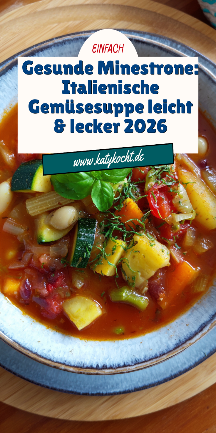 Italienische Minestrone mit viel Gemüse | Gesund & Leicht 2026