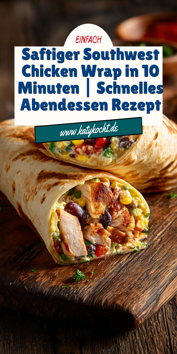 Juicy Southwest Chicken Wrap: Fertig in 10 Minuten | Schnelles Abendessen 2026