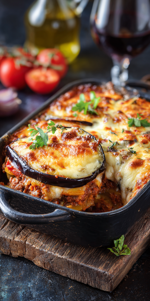 Kartoffel-Moussaka mit Auberginen | Griechisches Mittagessen 2026