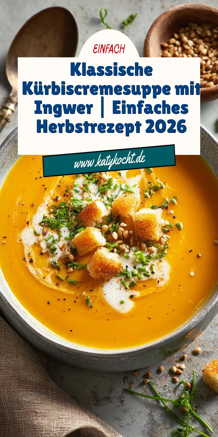 Klassische Kürbiscremesuppe mit Ingwer | Herbst Klassiker 2026