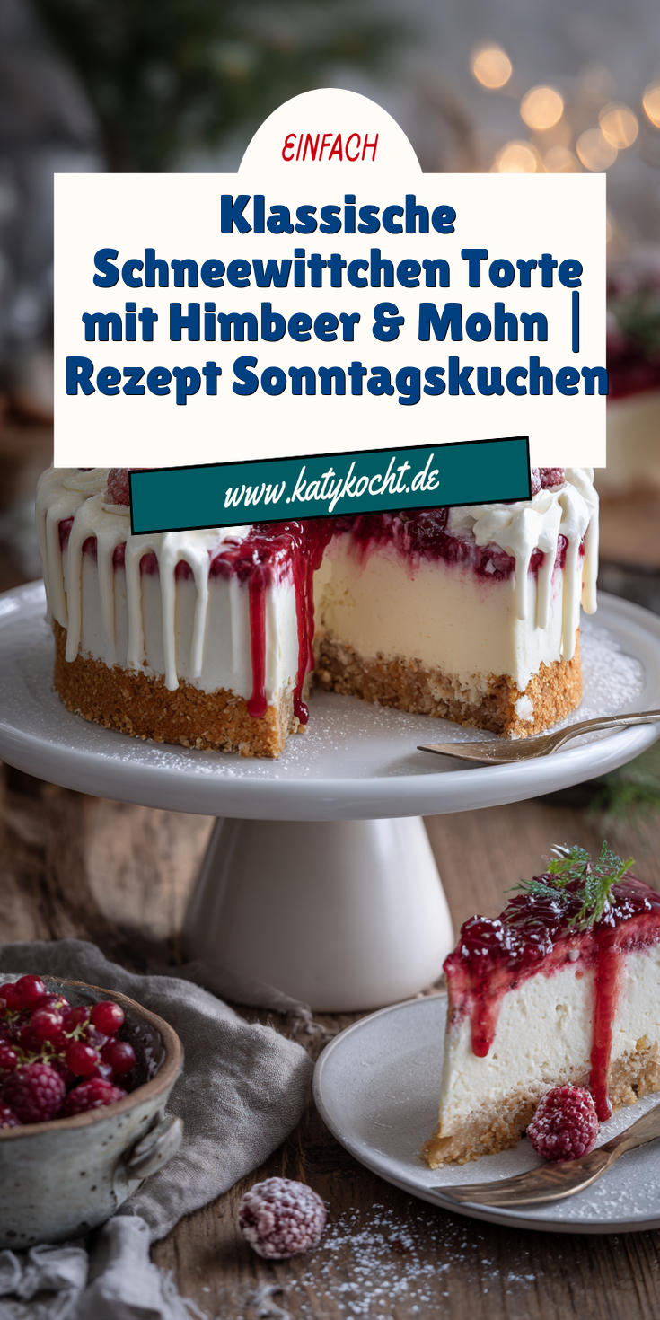 Klassische Schneewittchen Torte (Himbeer & Mohn) | Sonntagskuchen 2026