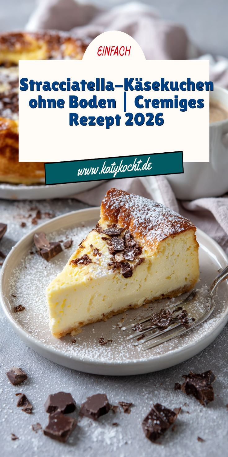 Klassischer Stracciatella-Käsekuchen ohne Boden | 2026