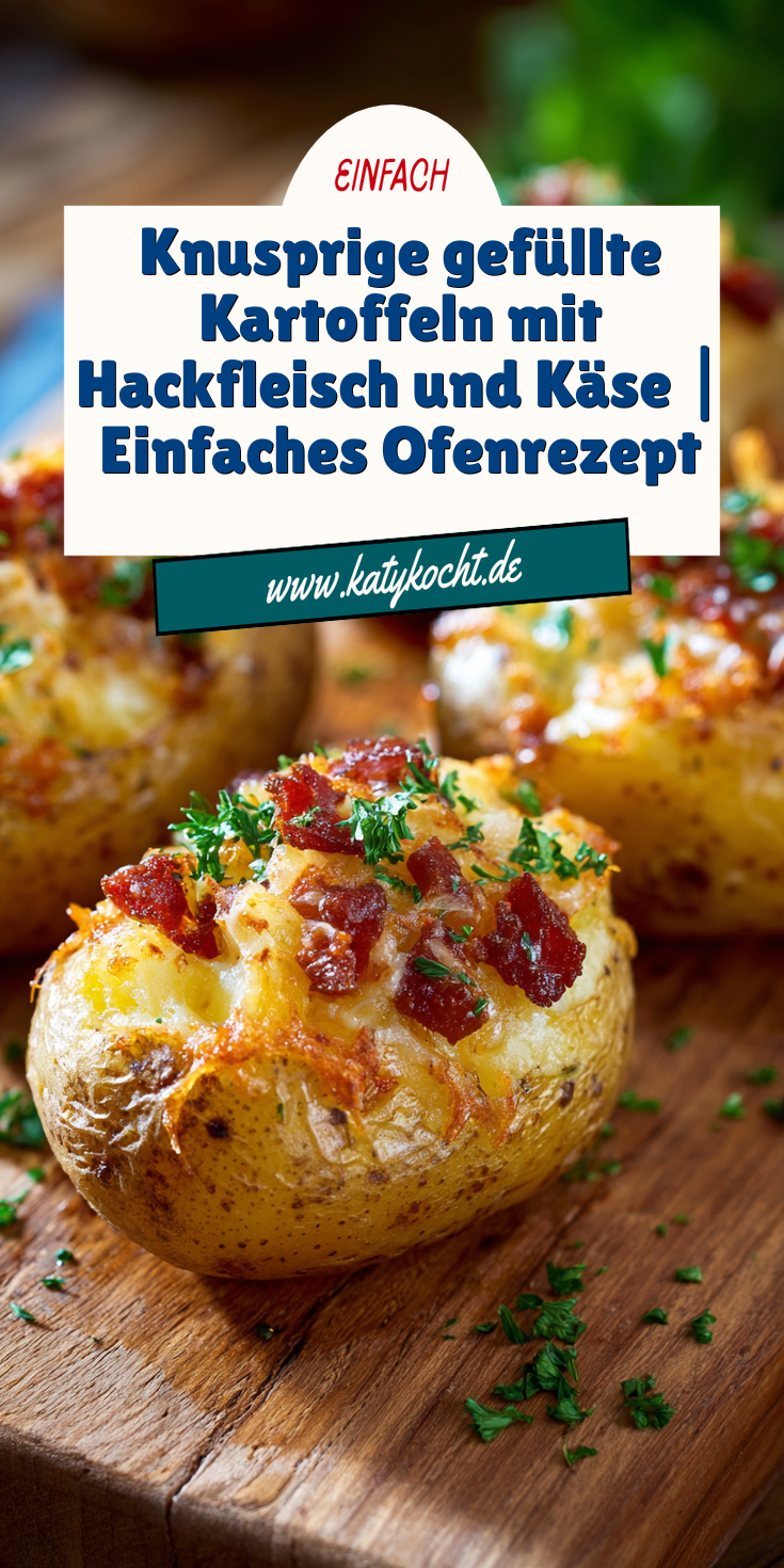 Krosse gefüllte Kartoffeln mit Rinderhack & Käse | Ofengericht 2026