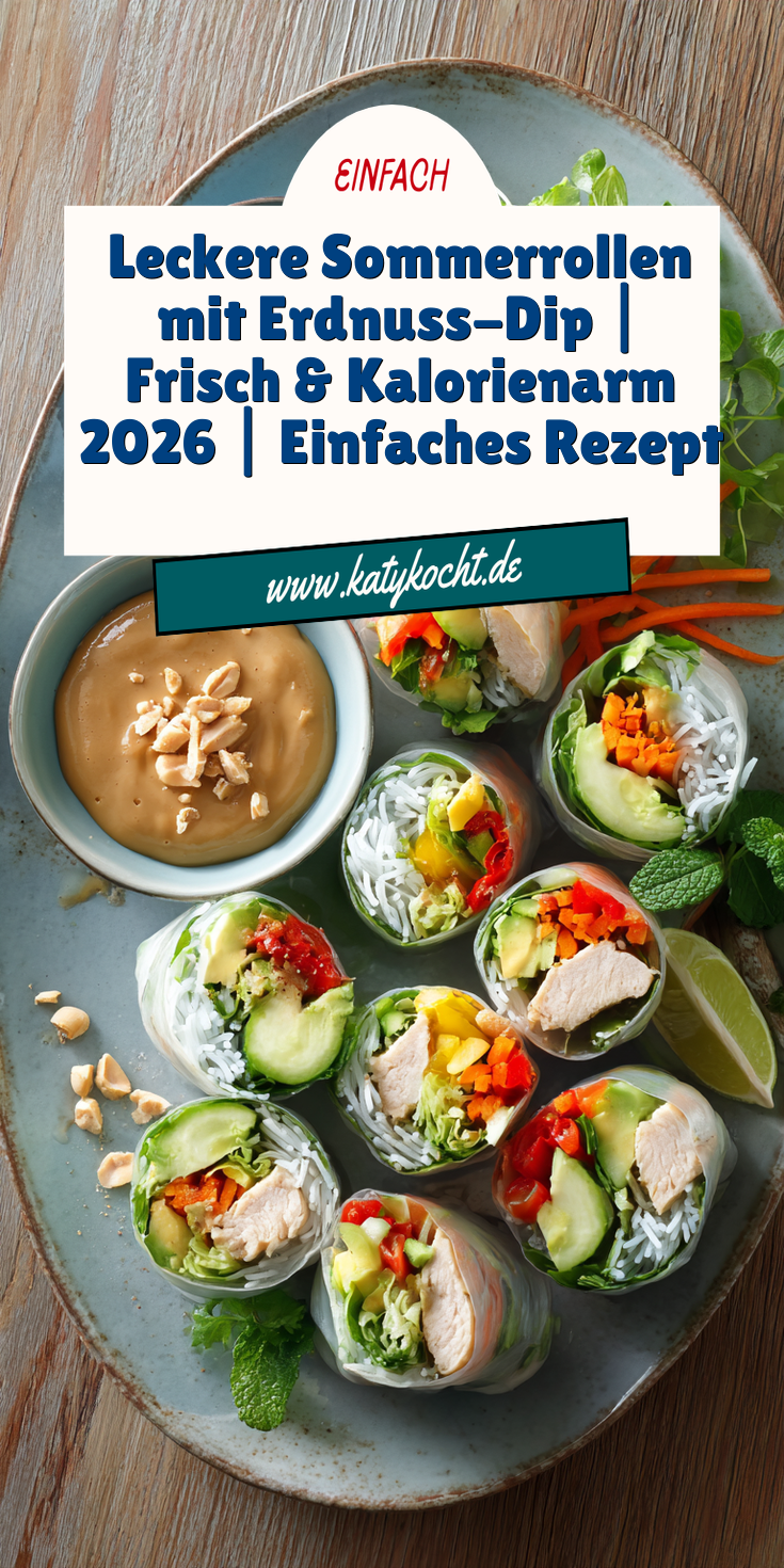 Leckere Sommerrollen mit Erdnuss-Dip | Frisch & Kalorienarm 2026