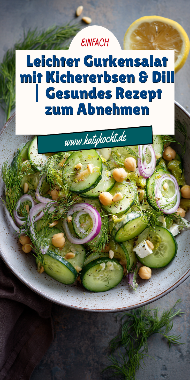 Leichter Gurkensalat mit Kichererbsen & Dill | Abnehmen 2026