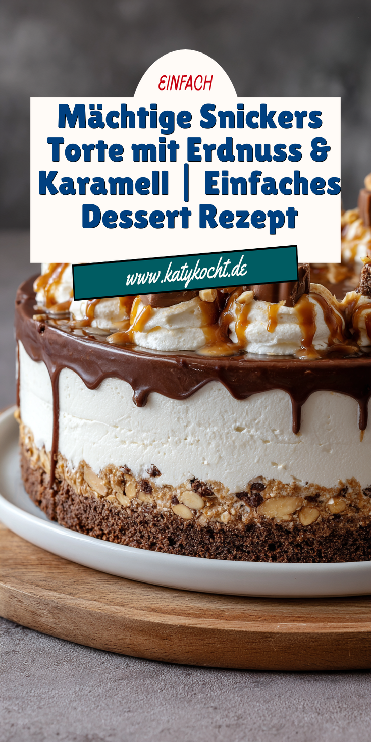 Mächtige Snickers-Torte mit Erdnuss & Karamell | 2026