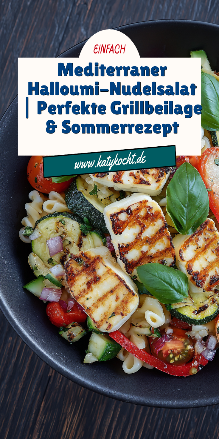 Mediterraner Halloumi-Nudelsalat mit Gemüse | Grillbeilagen 2026