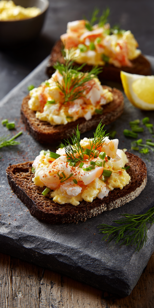 Rührei mit Nordseekrabben auf Schwarzbrot | Norddeutsches Frühstück 2026