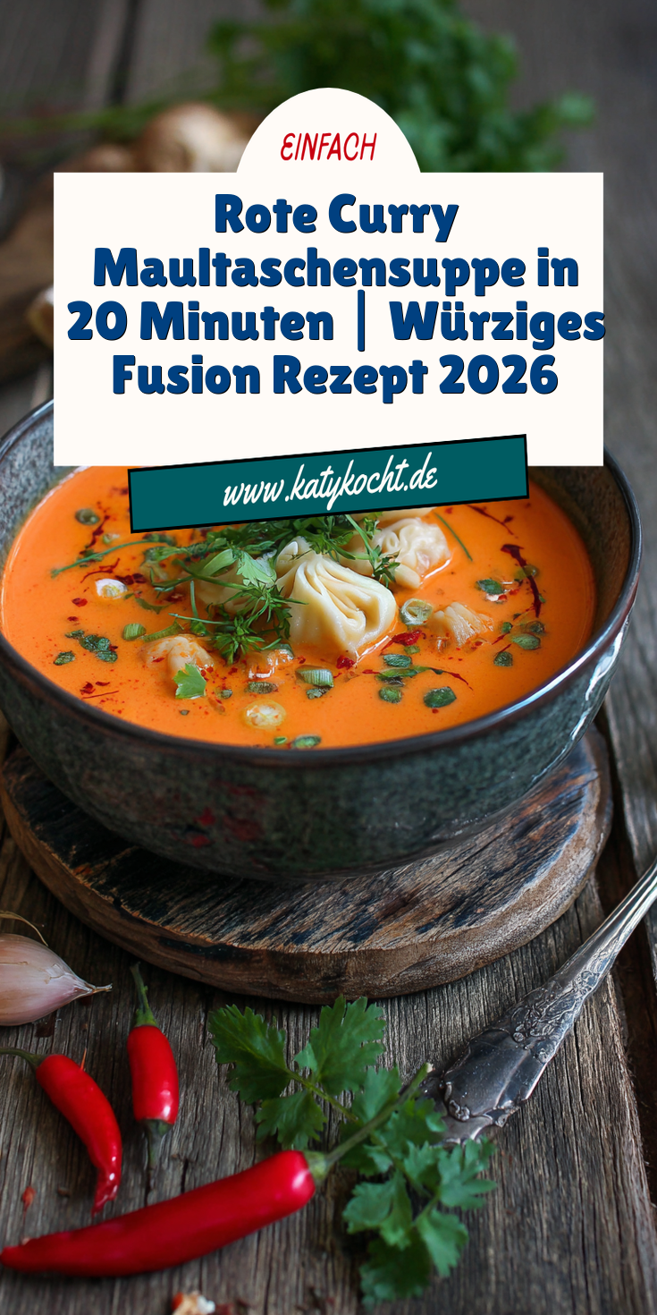 Rote Curry-Maultaschensuppe: Würzig & Schnell | Fusion Küche 2026