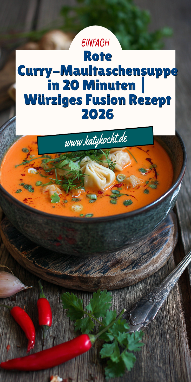 Rote Curry-Maultaschensuppe: Würzig & Schnell | Fusion Küche 2026
