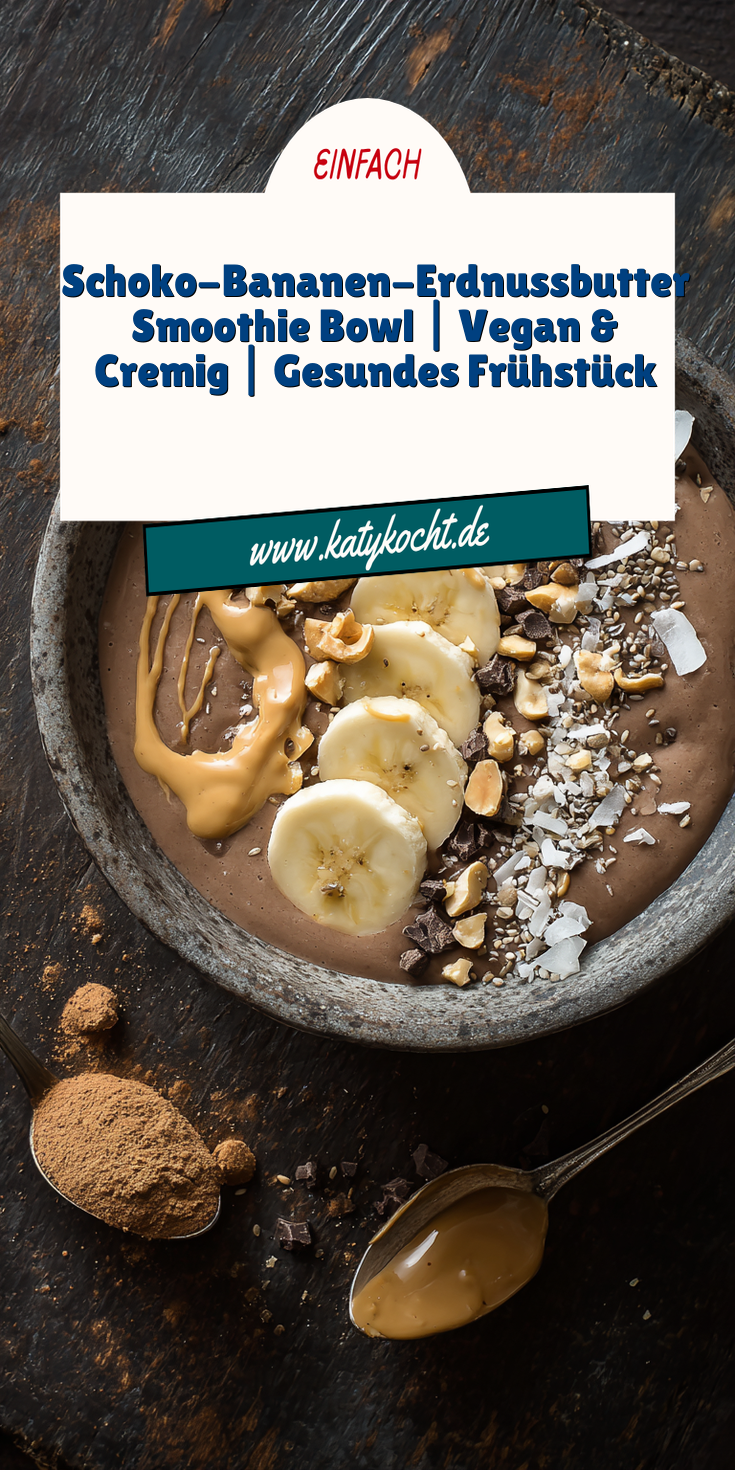 Schoko-Bananen-Erdnussbutter Smoothie Bowl | Vegan 2026
