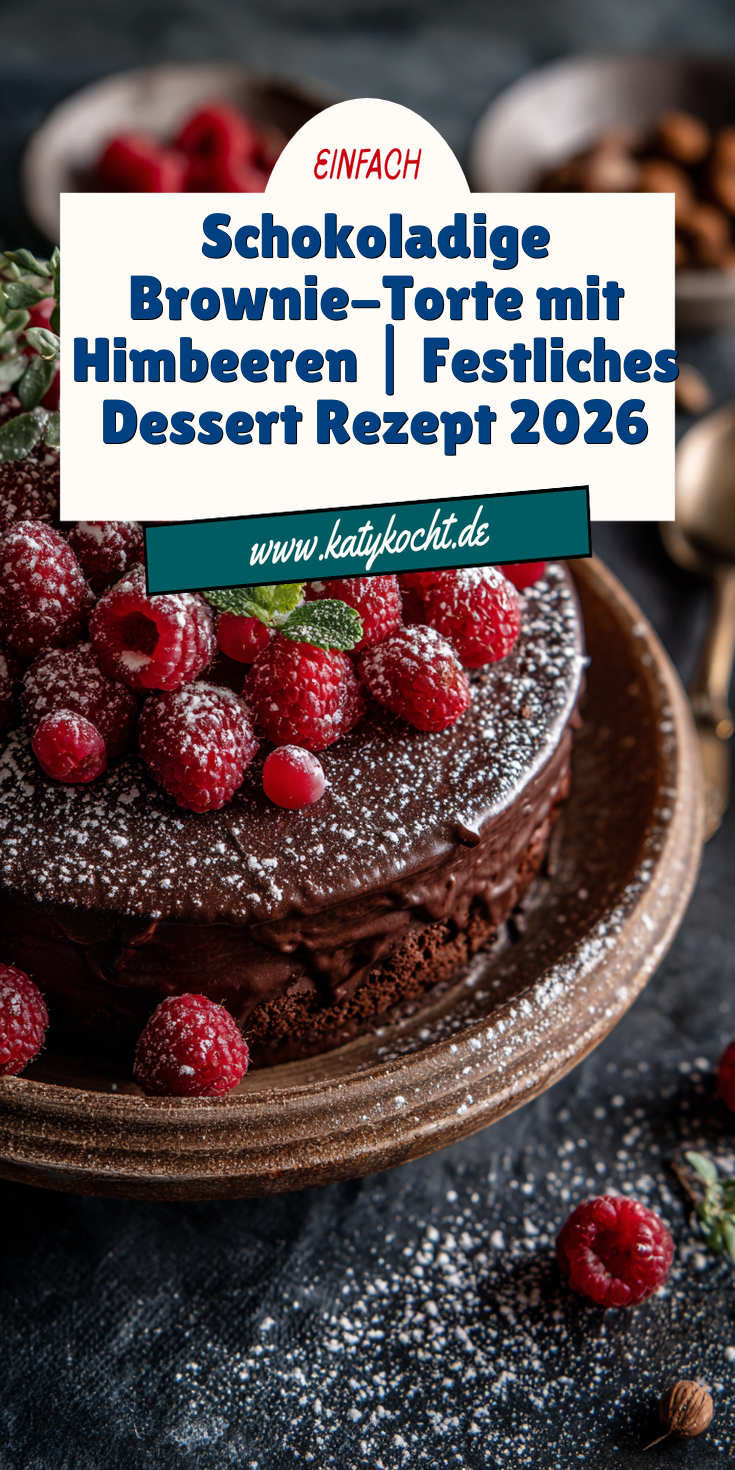 Schokoladige Brownie-Torte mit Himbeeren | Festlich 2026