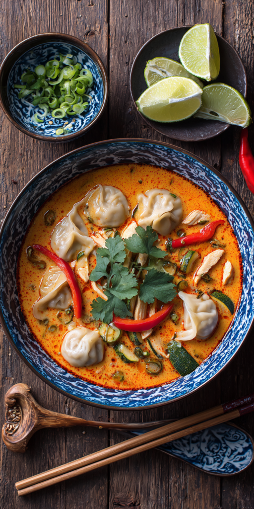 Thai Kokos-Curry-Suppe mit Dumplings | 15-Minuten Rezepte 2026