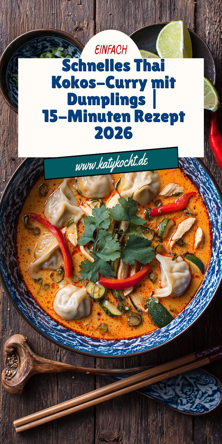 Thai Kokos-Curry-Suppe mit Dumplings | 15-Minuten Rezepte 2026