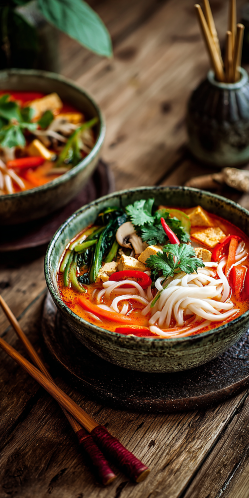 Thai Red Curry Nudeln (Vegan) | Asiatische Nudelgerichte 2026