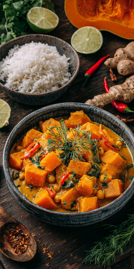 Veganes Kürbis-Curry mit Kokosmilch | Schnelle Familienrezepte 2026