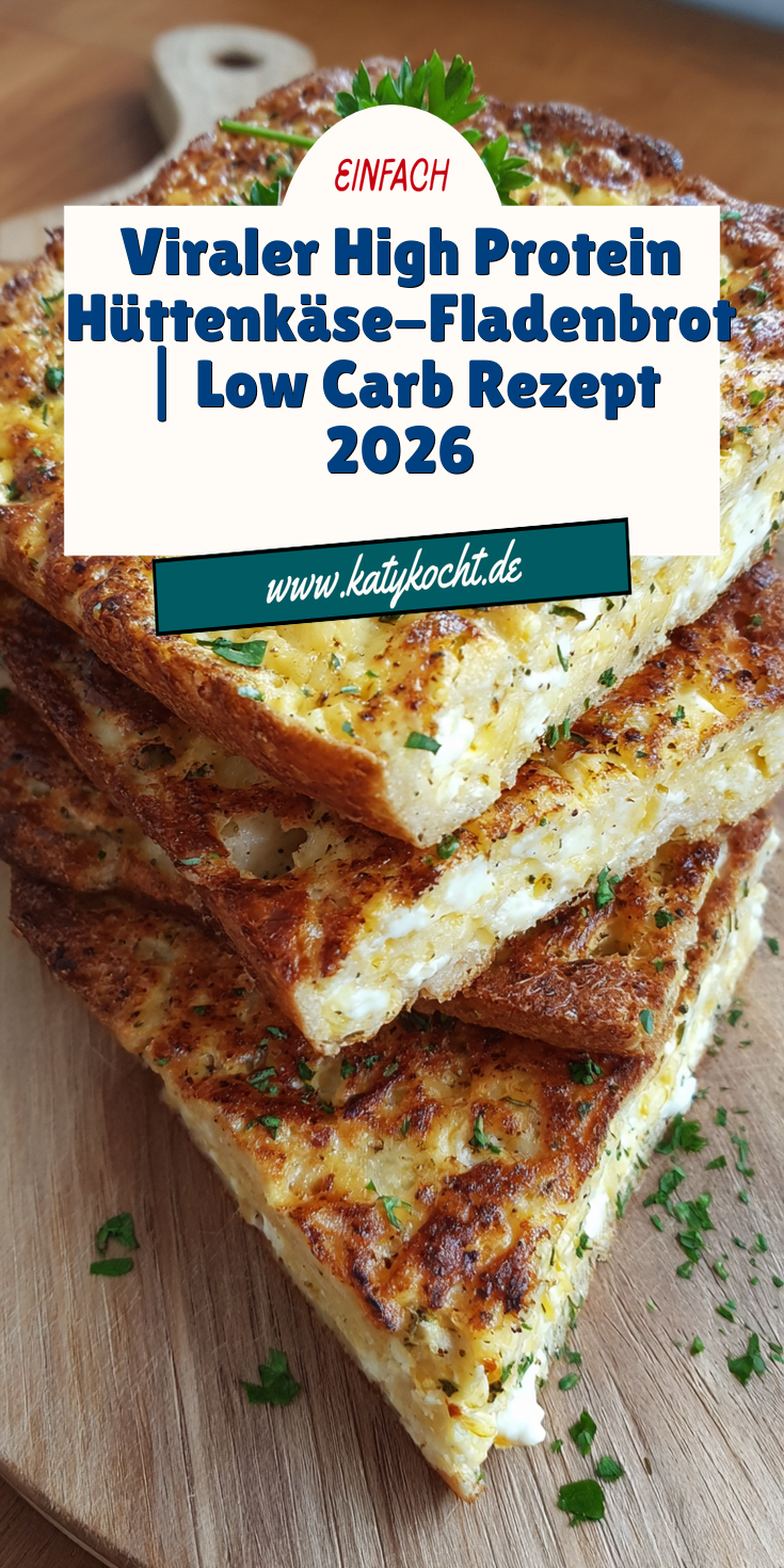 Viraler Trend: High Protein Hüttenkäse-Fladenbrot | Low Carb Rezepte 2026